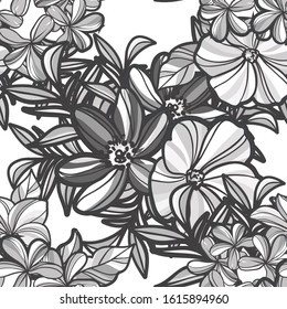 Flower print. Elegance seamless pattern.