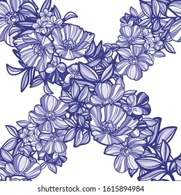 Flower print. Elegance seamless pattern.