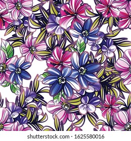 Flower print. Elegance seamless pattern.