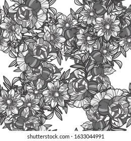 Flower print. Elegance seamless pattern.