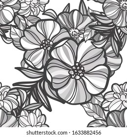 Flower print. Elegance seamless pattern.