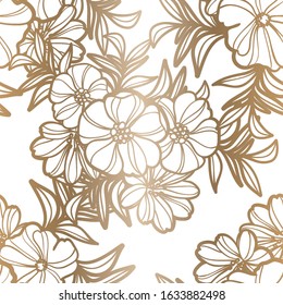 Flower print. Elegance seamless pattern.