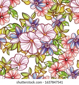 Flower print. Elegance seamless pattern.