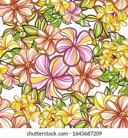 Flower print. Elegance seamless pattern.
