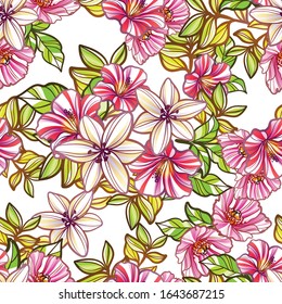 Flower print. Elegance seamless pattern.