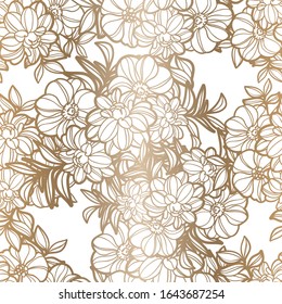 Flower print. Elegance seamless pattern.