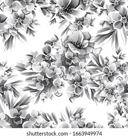 Flower print. Elegance seamless pattern.