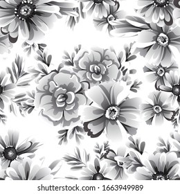 Flower print. Elegance seamless pattern.