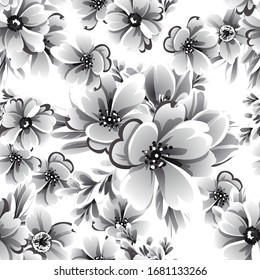 Flower print. Elegance seamless pattern.