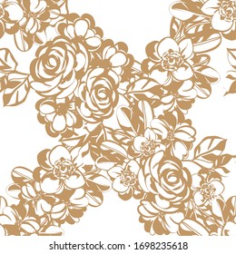 Flower print. Elegance seamless pattern.