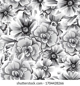  Impresión de flores. Elegancia sin fisuras.