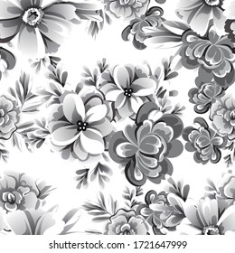 Flower print. Elegance seamless pattern.