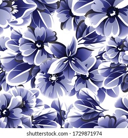 Impresión de flores. Elegancia sin fisuras.