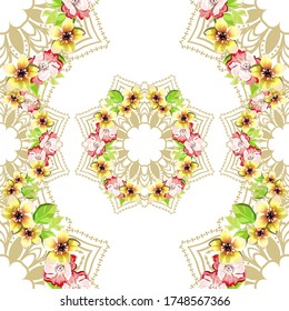 Flower print. Elegance seamless pattern.