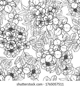 Flower print. Elegance seamless pattern.