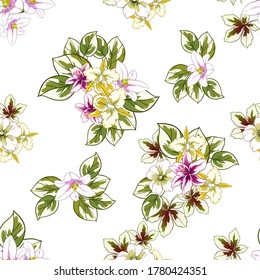 Flower print. Elegance seamless pattern.