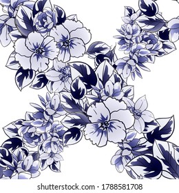 Flower print. Elegance seamless pattern.