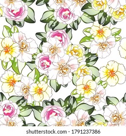 Flower print. Elegance seamless pattern.