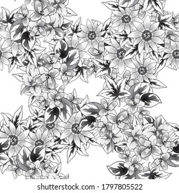 Flower print. Elegance seamless pattern.