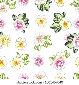 Flower print. Elegance seamless pattern.