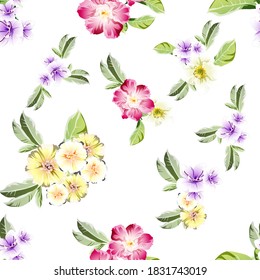 Flower print. Elegance seamless pattern.