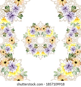 
Flower print. Elegance seamless pattern.