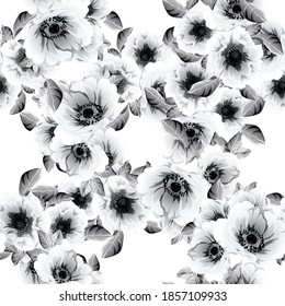 
Flower print. Elegance seamless pattern.