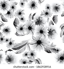 Flower print. Elegance seamless pattern