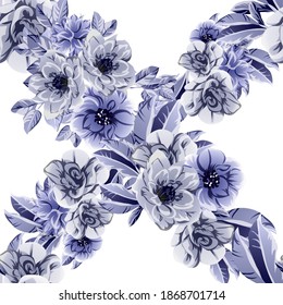 Flower print. Elegance seamless pattern.