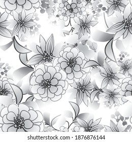 Flower print. Elegance seamless pattern.