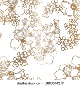 Flower print. Elegance seamless pattern.