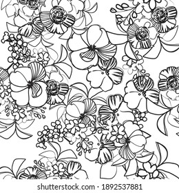 Impresión de flores. Elegancia sin fisuras.