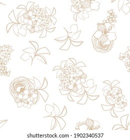 Flower print. Elegance seamless pattern.