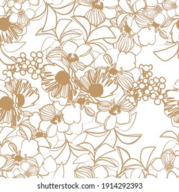 Flower print. Elegance seamless pattern.