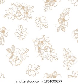 Flower print. Elegance seamless pattern.