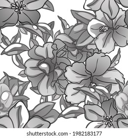 Flower print. Elegance seamless pattern.