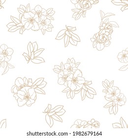 Flower print. Elegance seamless pattern.