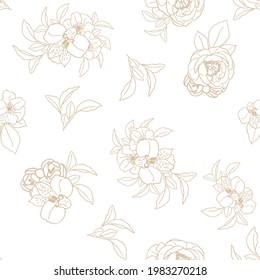 Flower print. Elegance seamless pattern.