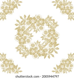 Flower print. Elegance seamless pattern.