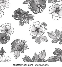 Flower print. Elegance seamless pattern.