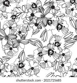 Impresión de flores. Elegancia sin fisuras.