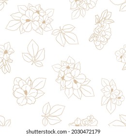 Flower print. Elegance seamless pattern.