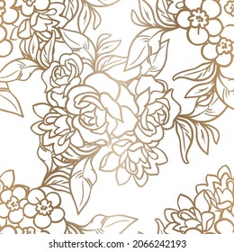 Flower print. Elegance seamless pattern.