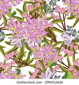 Flower print. Elegance seamless pattern.