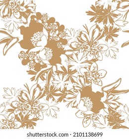 Flower print. Elegance seamless pattern.