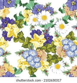 Flower print. Elegance seamless pattern.