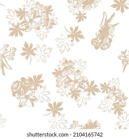 Flower print. Elegance seamless pattern.
