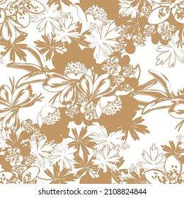 Flower print. Elegance seamless pattern.