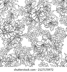 Flower print. Elegance seamless pattern.