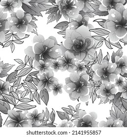 Flower print. Elegance seamless pattern.